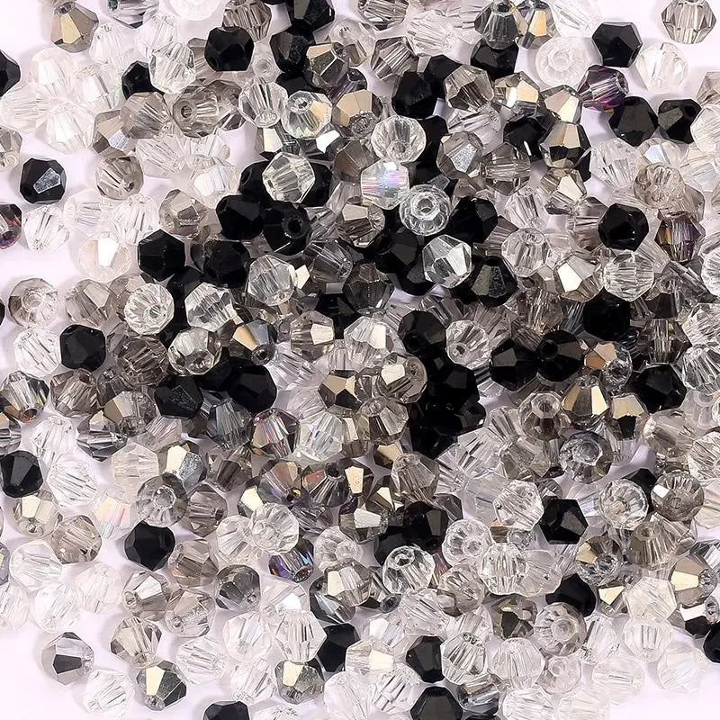 Glass Bicone Beads Faceted Crystal For Jewelry Making