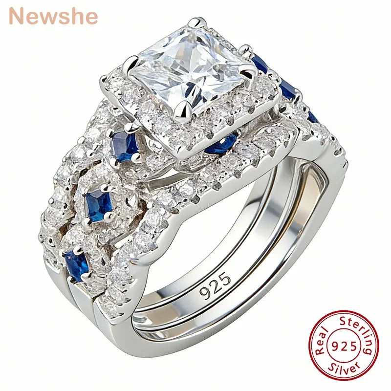 3-Piece Rings Set  925 Silver