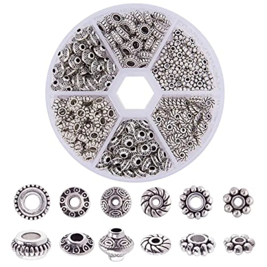 Antique Style Spacer Beads Set 300 Pcs Tibetan Metal Alloy Bracelet