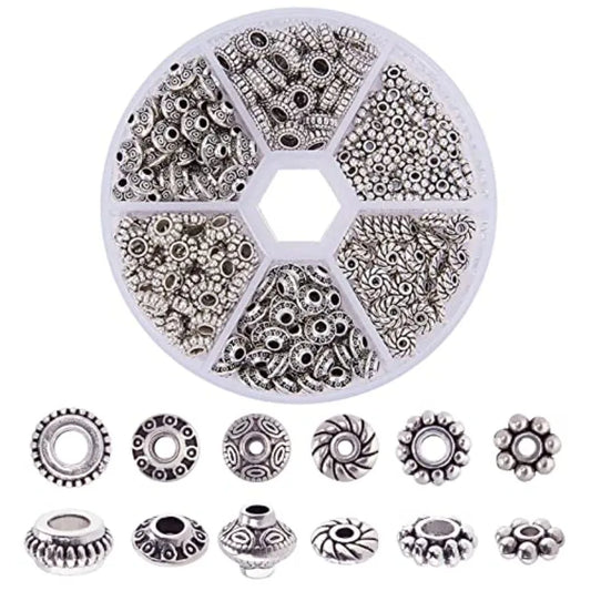 Antique Style Spacer Beads Set 300 Pcs Tibetan Metal Alloy Bracelet
