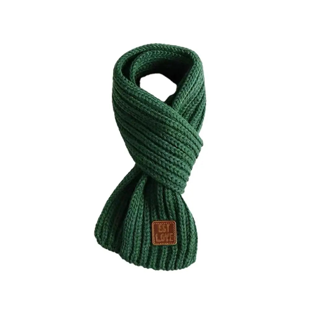 Kids Knitted Winter Scarf Thick Warm Casual Accessory