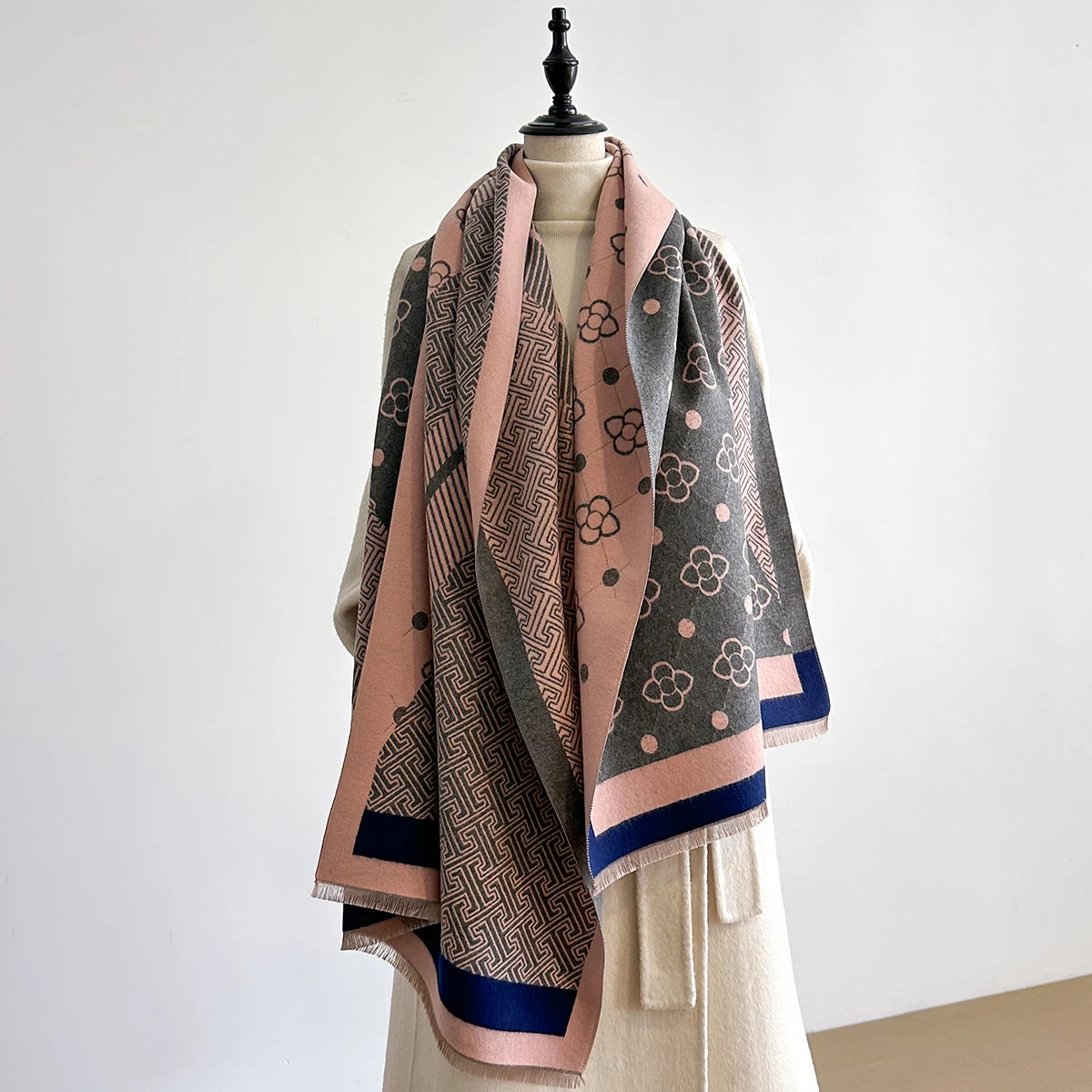 Cashmere Faux Scarf Thick Luxury Shawl