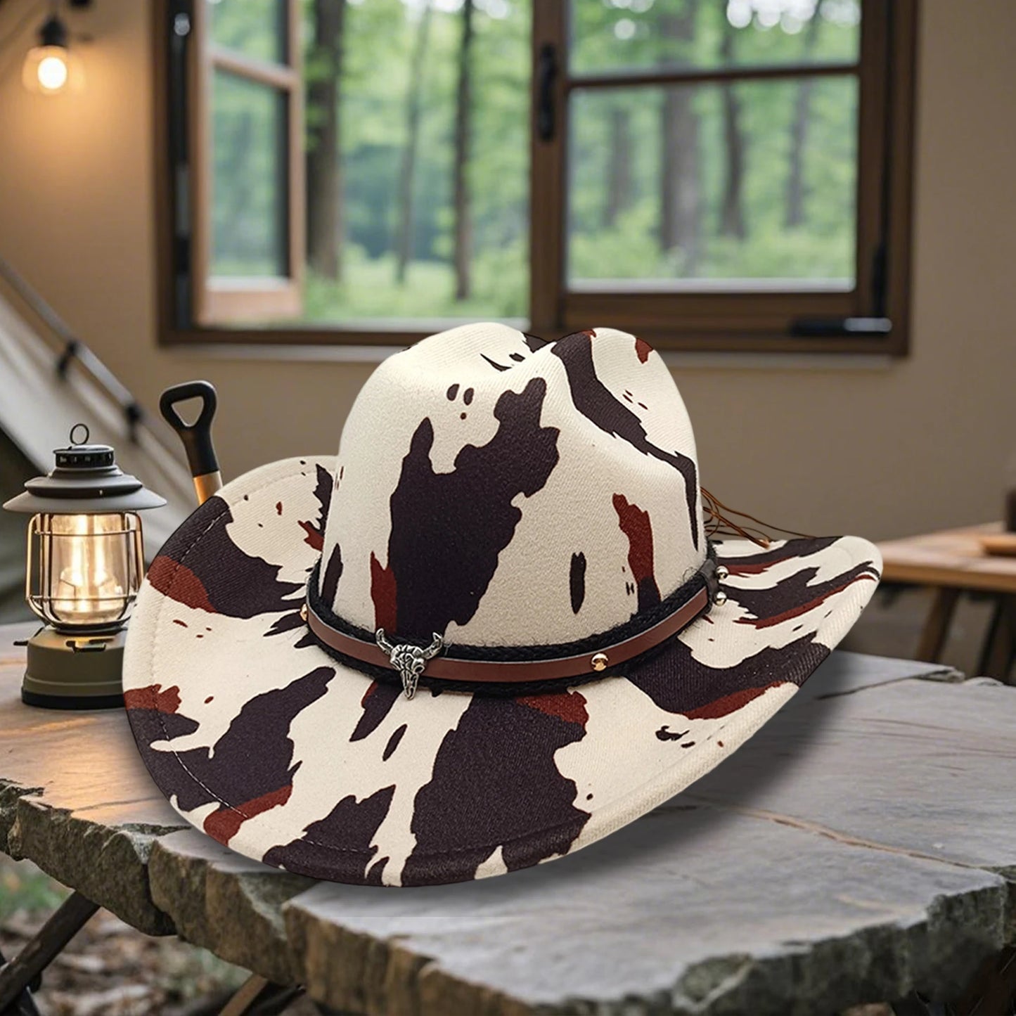 Western Cowboy Hat Cow Print