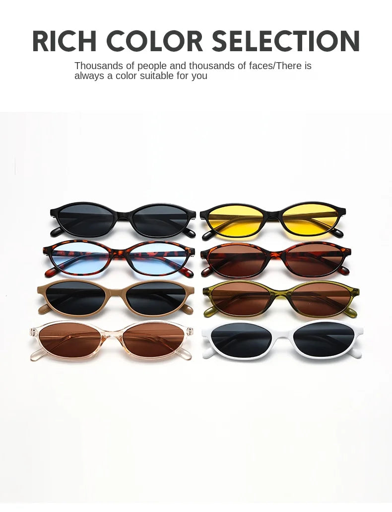 Oval Frame Sunglasses Women Trendy Small Frame