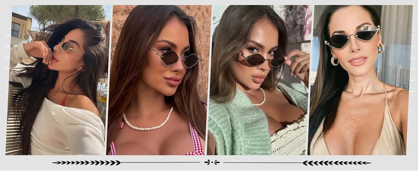 Sunglasses Metal Half Frame