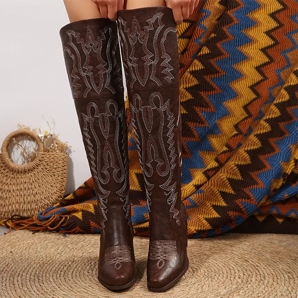 Western Boots For Women Embroidered
