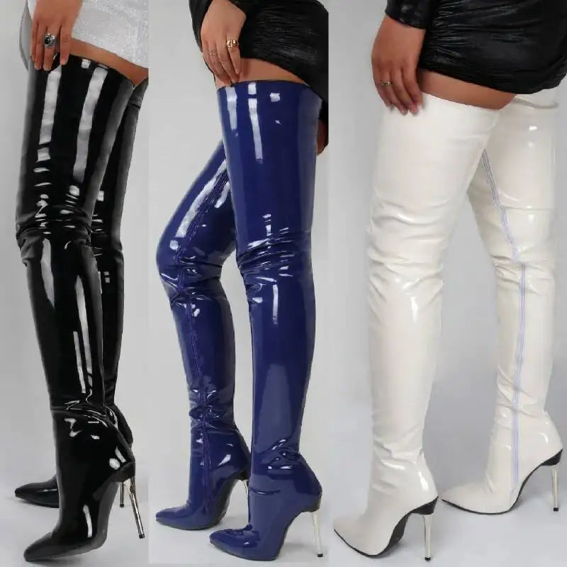Over The Knee Ladies Heels Large Size Sexy Thigh High