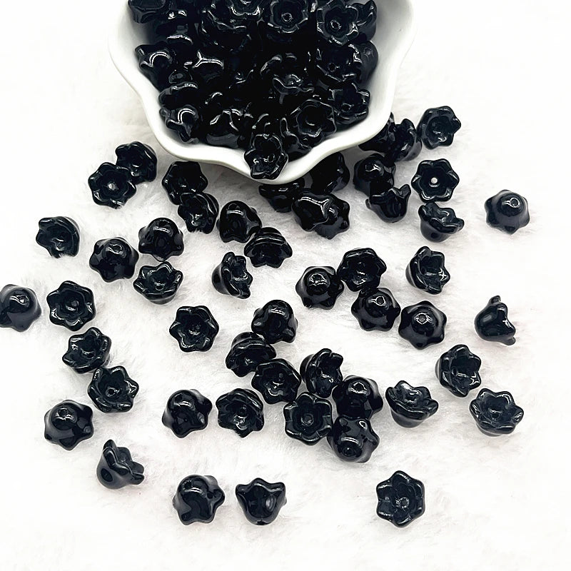HWYCRRGT Glass Lampwork Beads Caps For Jewelry Making DIY Bracelets Hairpins