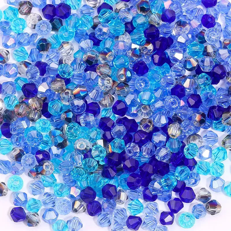 Glass Bicone Beads Faceted Crystal For Jewelry Making