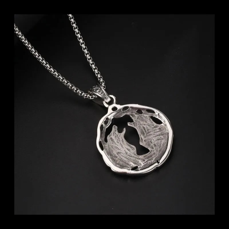 Wolf Pendant Necklace Titanium Steel