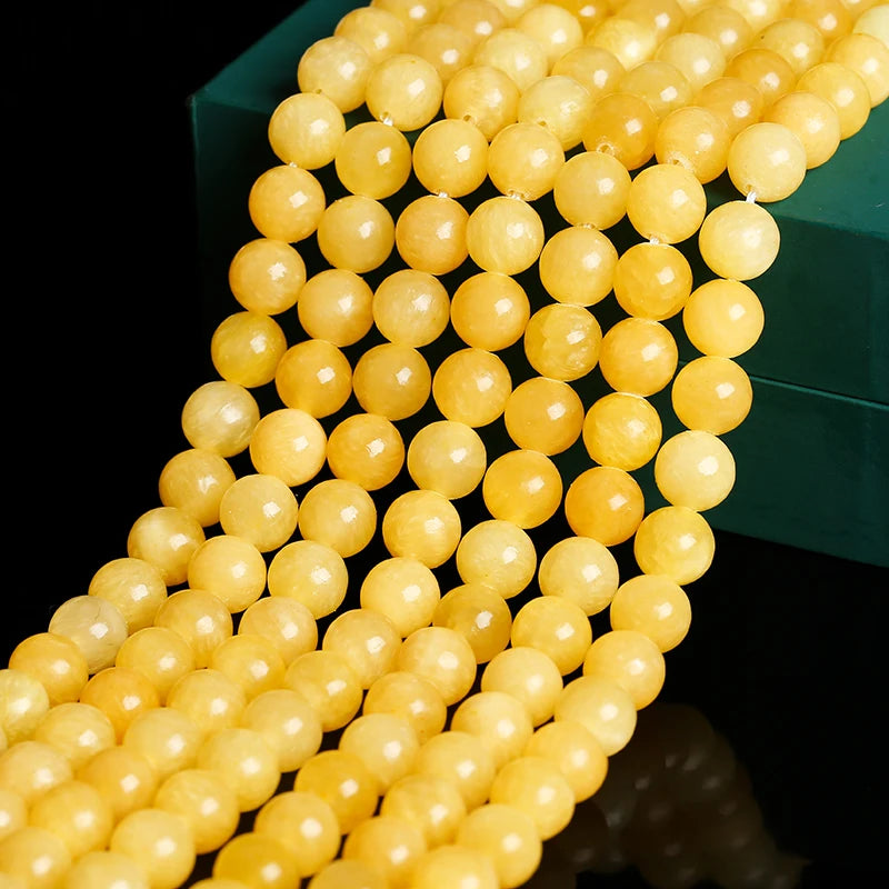 Natural Stone Jade Beads Round Spacer For Jewelry Making