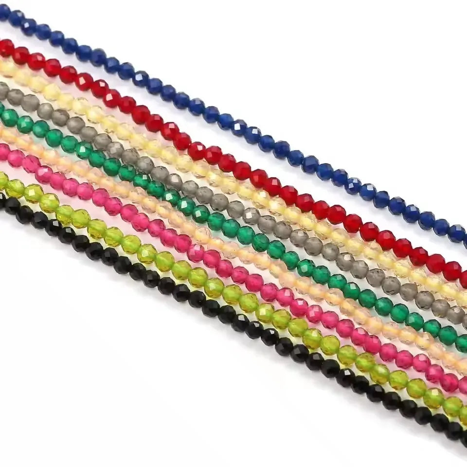 Natural Stone Spinel Cut Multicolor Spacer Beads For Jewelry