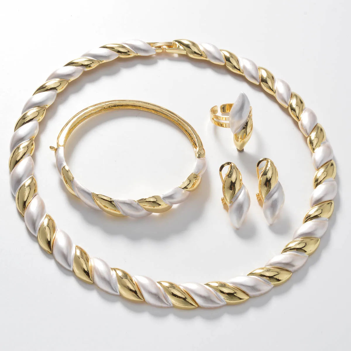 Jewelry Set Dubai Luxury Necklace Ring Earrings Bracelet