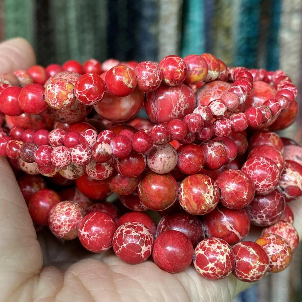 Jasper Beads For Jewelry Making Natural Red