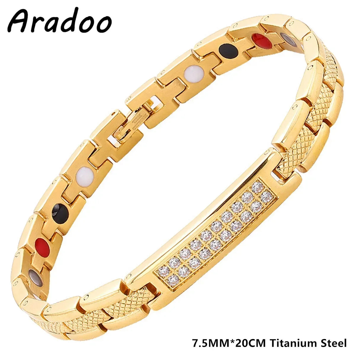 Bracelet Aradoo Dragon Scale Titanium Steel Zirconia