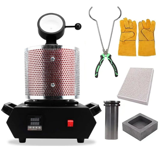 Niupikah 3kg Digital Gold Melting Furnace 2100W Jewelry Casting