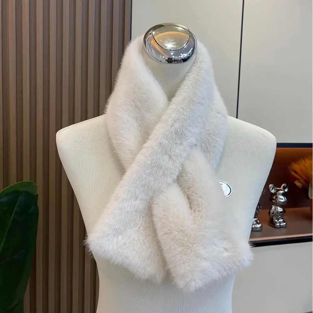 Rabbit Fur Shawl Scarf Double Sided Plush