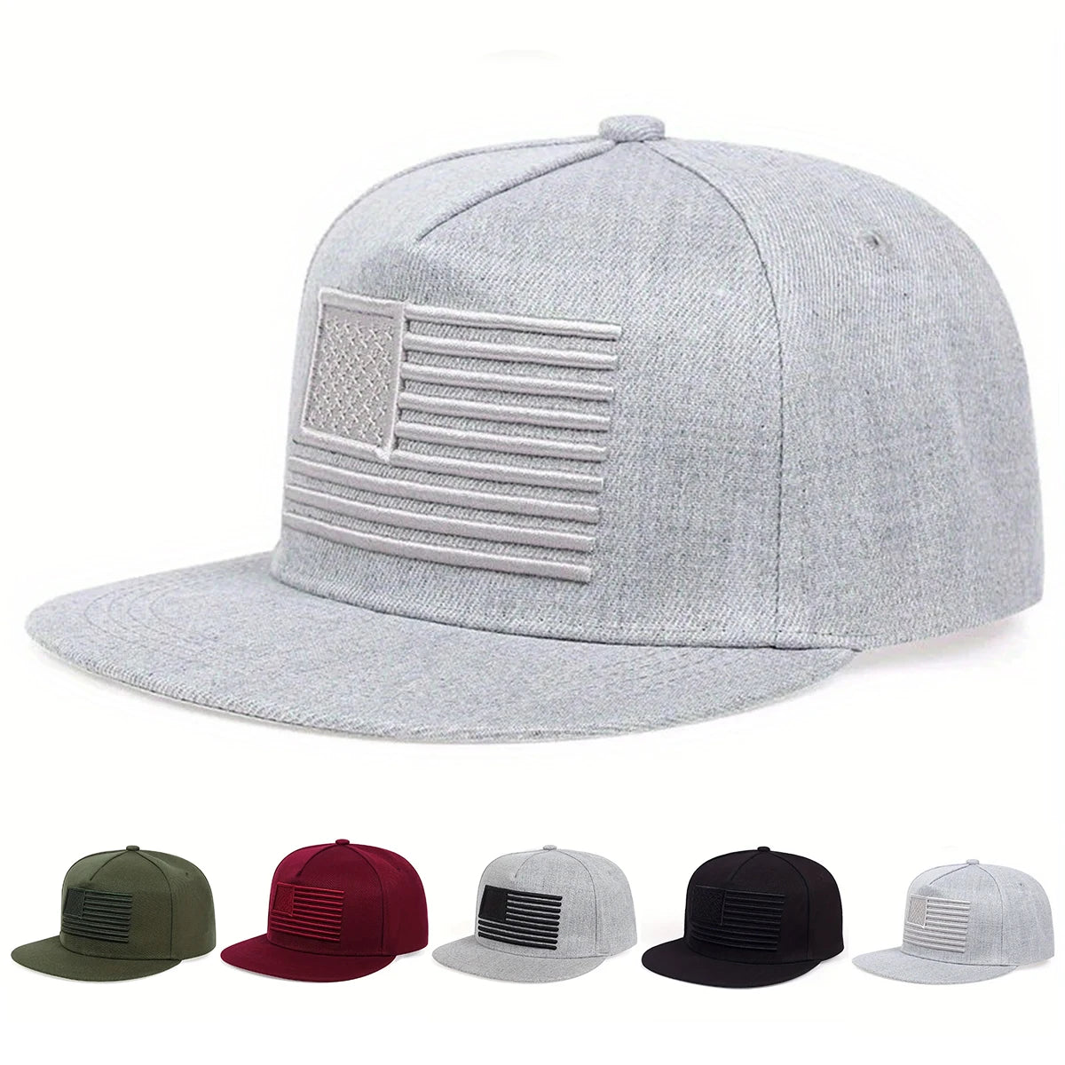 Hat Adjustable Strapback US Flag