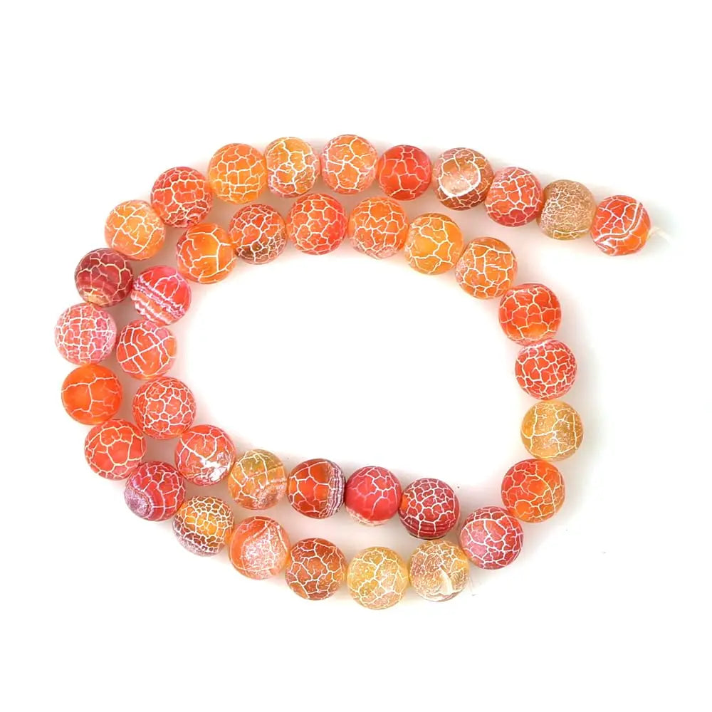 Stone Beads For Jewelry Making Natural Frost Cracked
