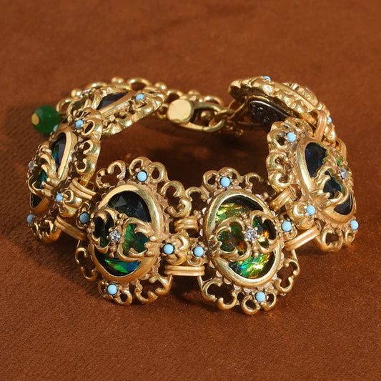 Bracelet Love Green Vintage Opal Bracelet