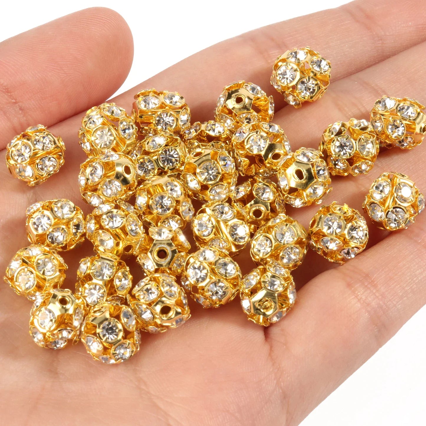 Rhinestone Ball Shape Beads For Jewelry Making
