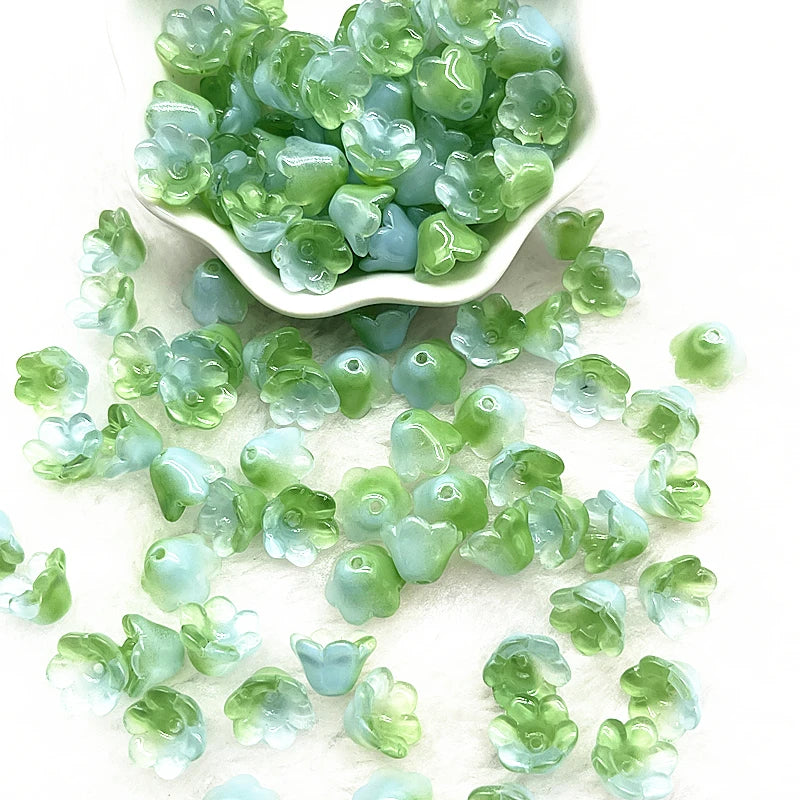 HWYCRRGT Glass Lampwork Beads Caps For Jewelry Making DIY Bracelets Hairpins