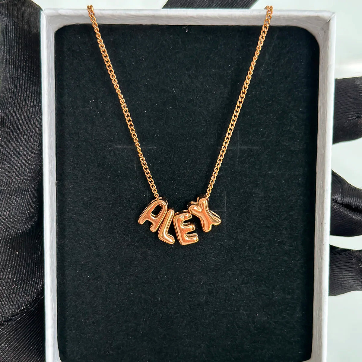 Necklace Stainless Steel Custom Bubble Name