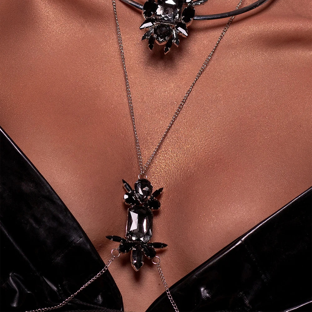 Chest Chain Rhinestone Bra Chain