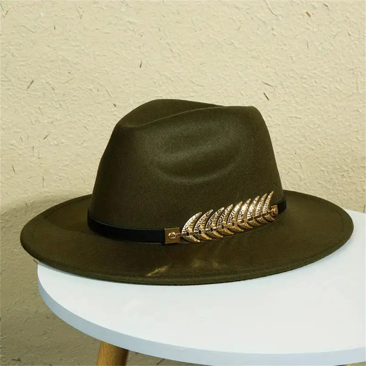 Western Hat Tweed Flat Brim Sunshade Lightweight
