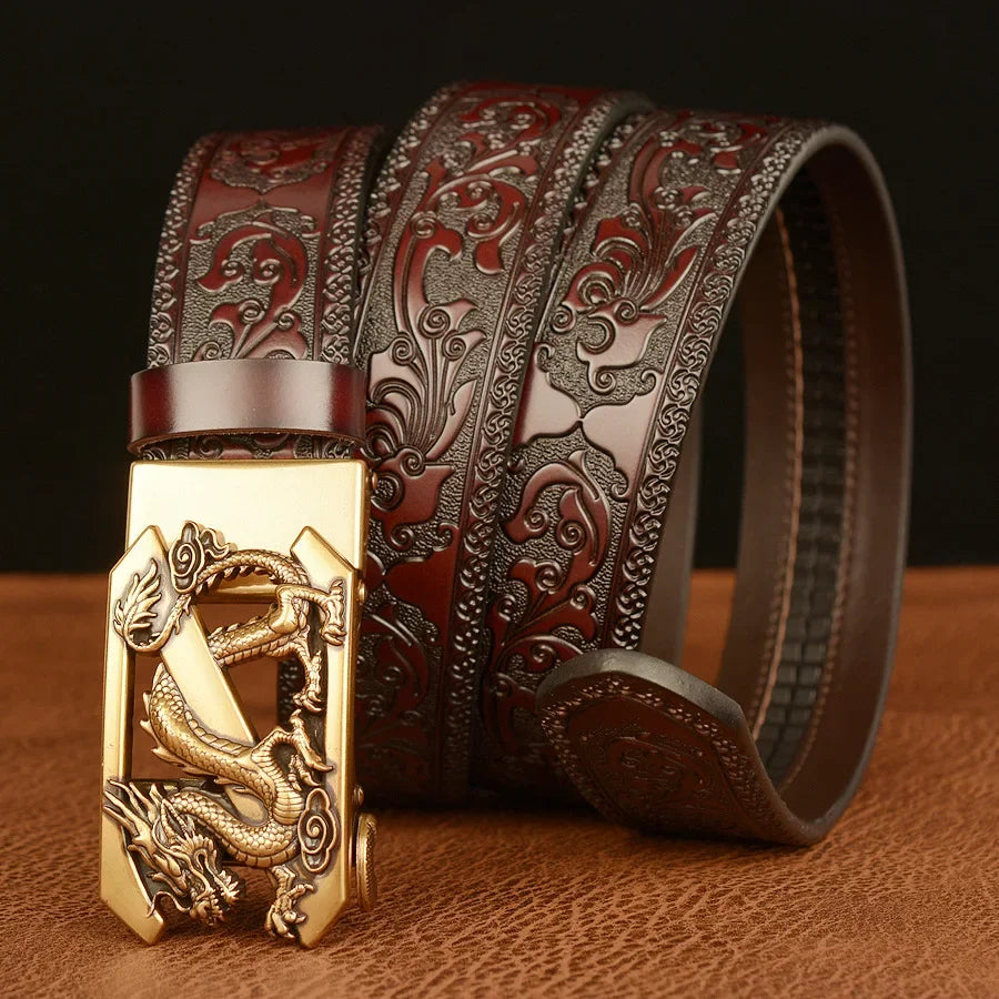Dragon Belt Automatic Buckle Casual Style