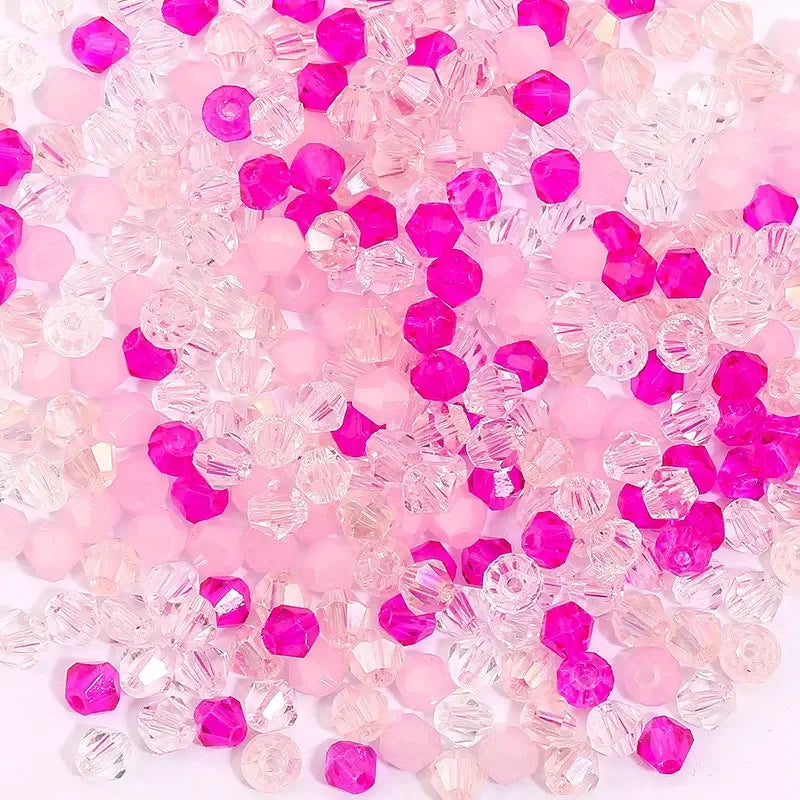 Glass Bicone Beads Faceted Crystal For Jewelry Making