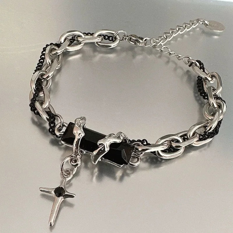 Bracelet Stainless Steel Zircon Star Chain Bracelet
