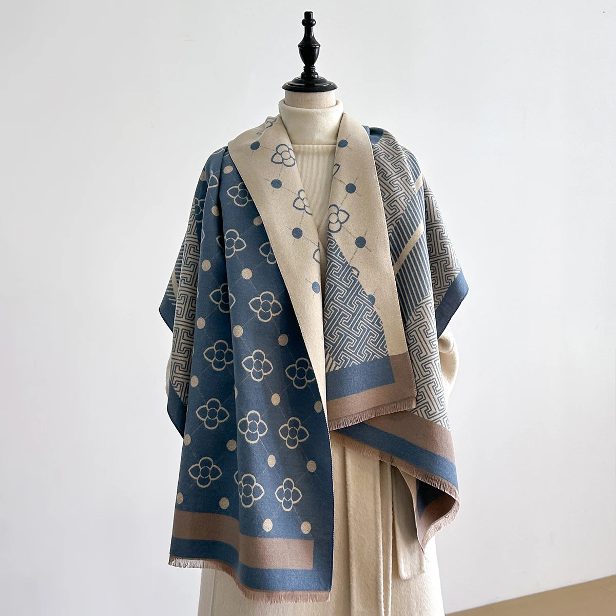 Cashmere Faux Scarf Thick Luxury Shawl