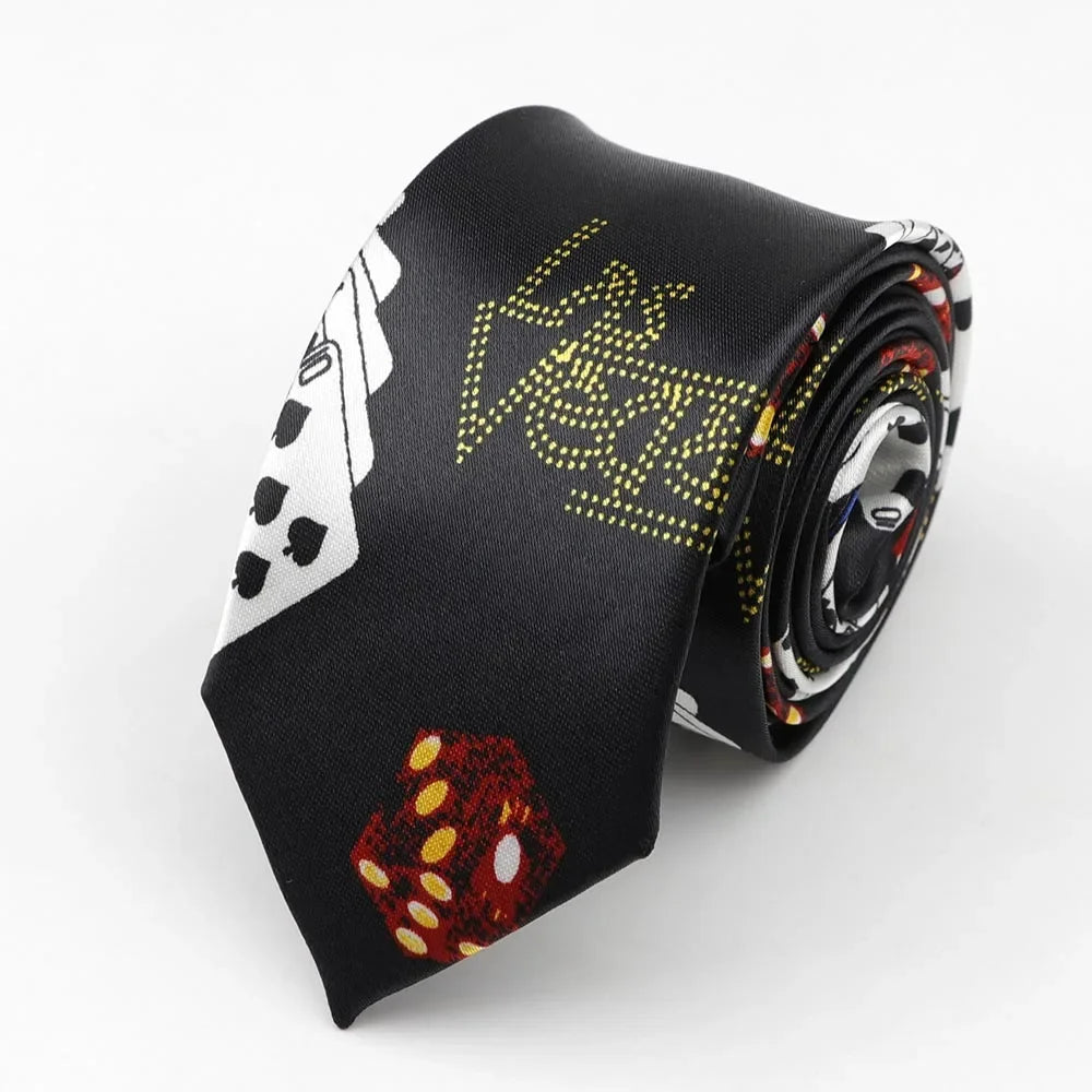 Necktie Musical Notes Printed With Piano Guitar Pattern