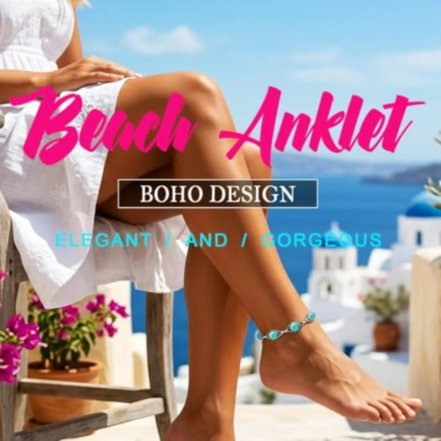 Boho Anklet Adjustable Foot Jewelry For Women Beach Summer