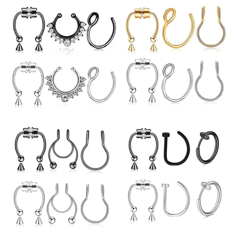 Nose Ring Septum Hoop Stainless Steel Horseshoe