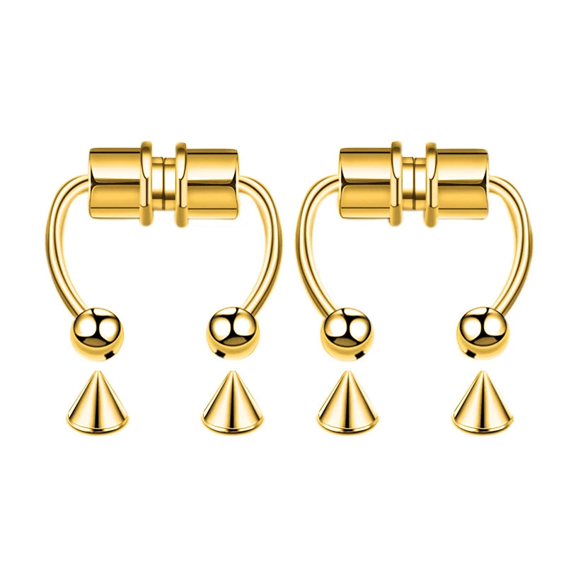 Nose Ring Hoop Magnetic Clip Non Piercing Jewelry