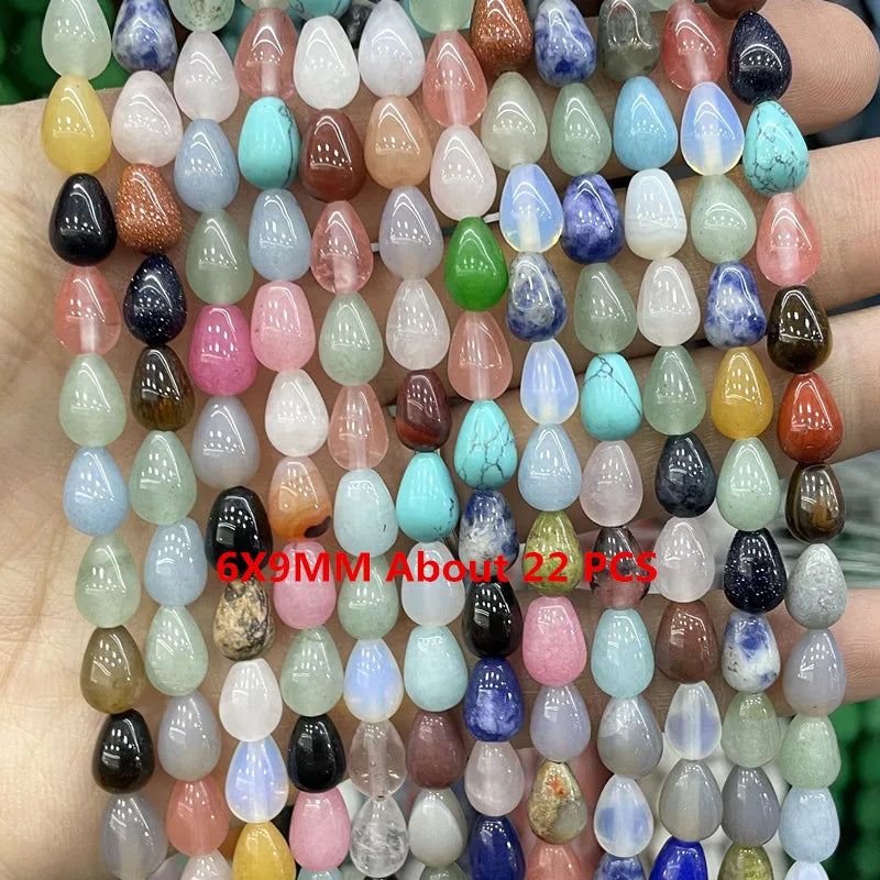 Natural Stone Beads For Jewelry Making Agate Quartz Wheel Beads