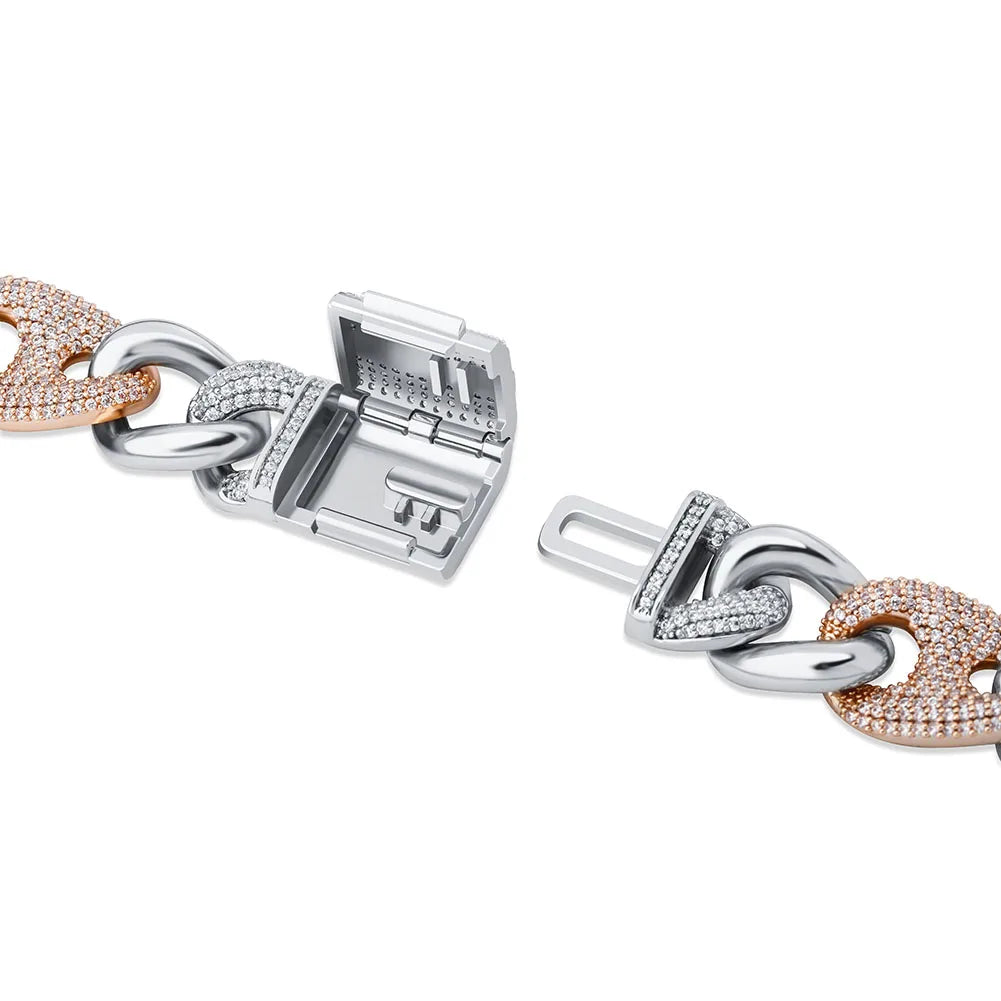 Bracelet Box Buckle Cubic Zirconia