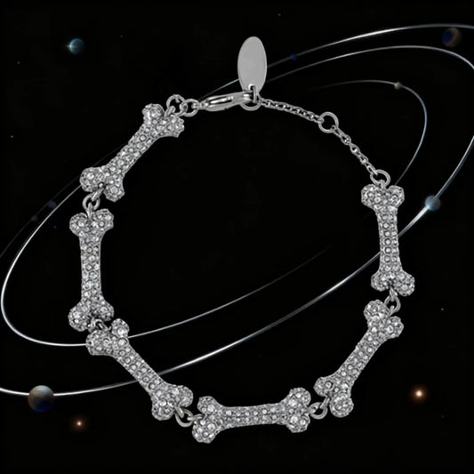 NANA S925 Sterling Silver Full Diamond Six Section Saturn Bracelet for Women