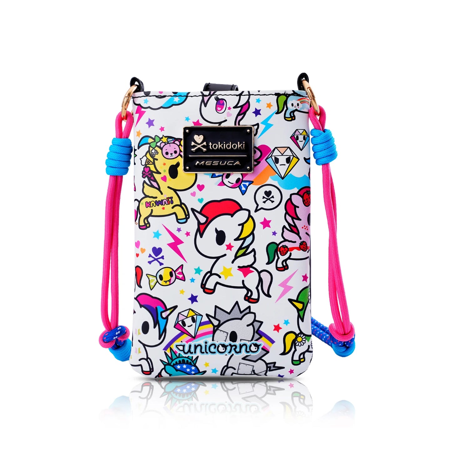 Tokidoki Unicorno PU Leather Crossbody Phone Bag With Adjustable Strap