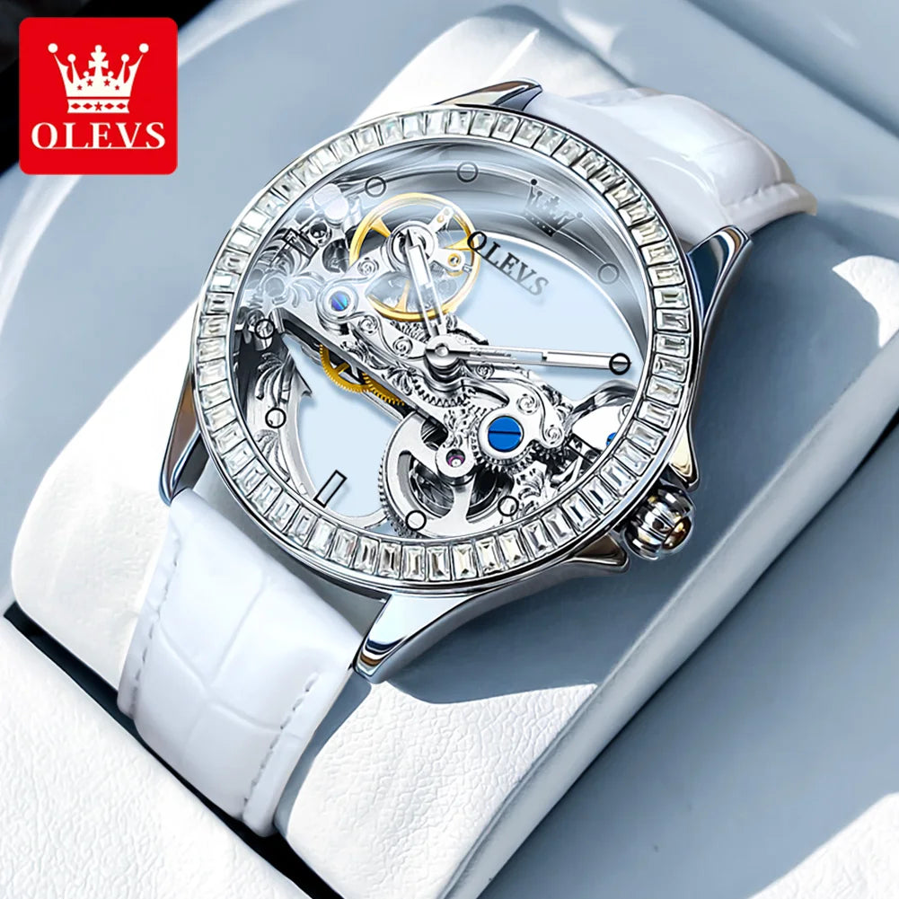 OLEVS Automatic Mechanical Women's Watch Big Dial Design Bracelet