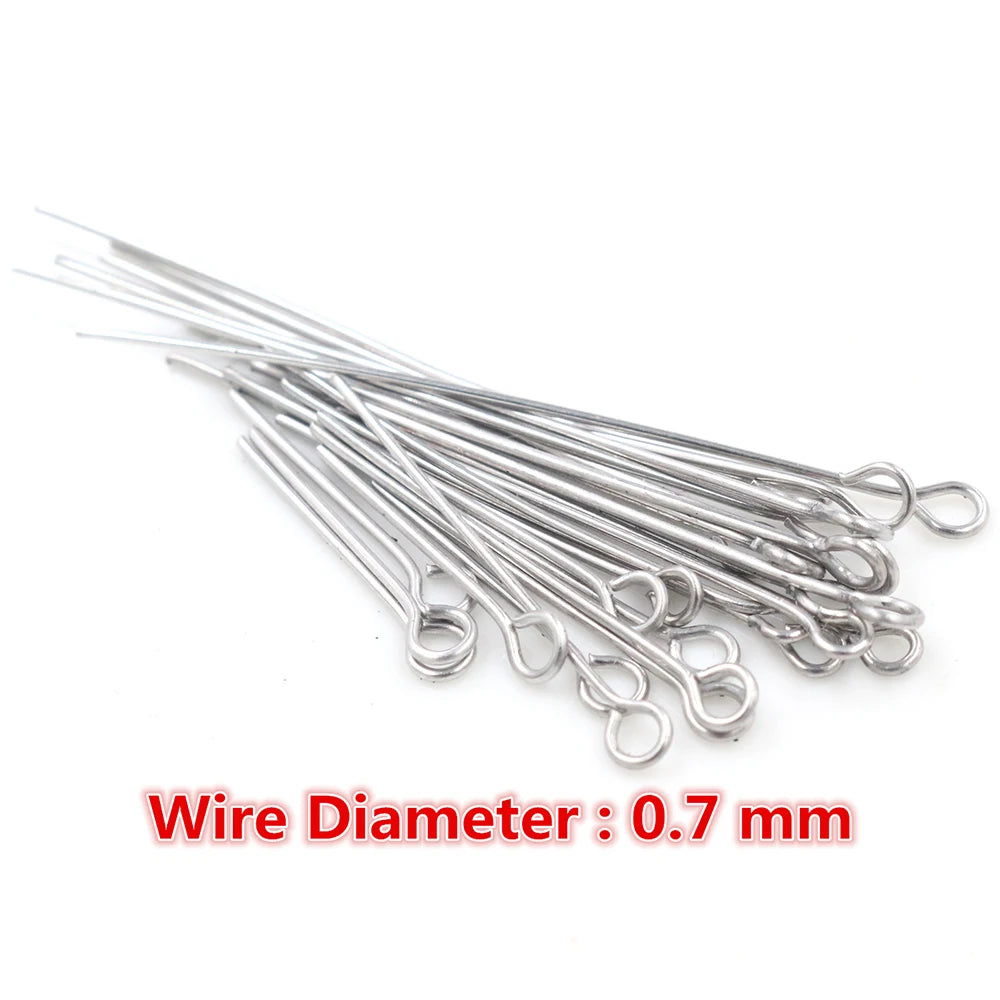 Stainless Steel Eye Pins For Jewelry Making No Fade Findings