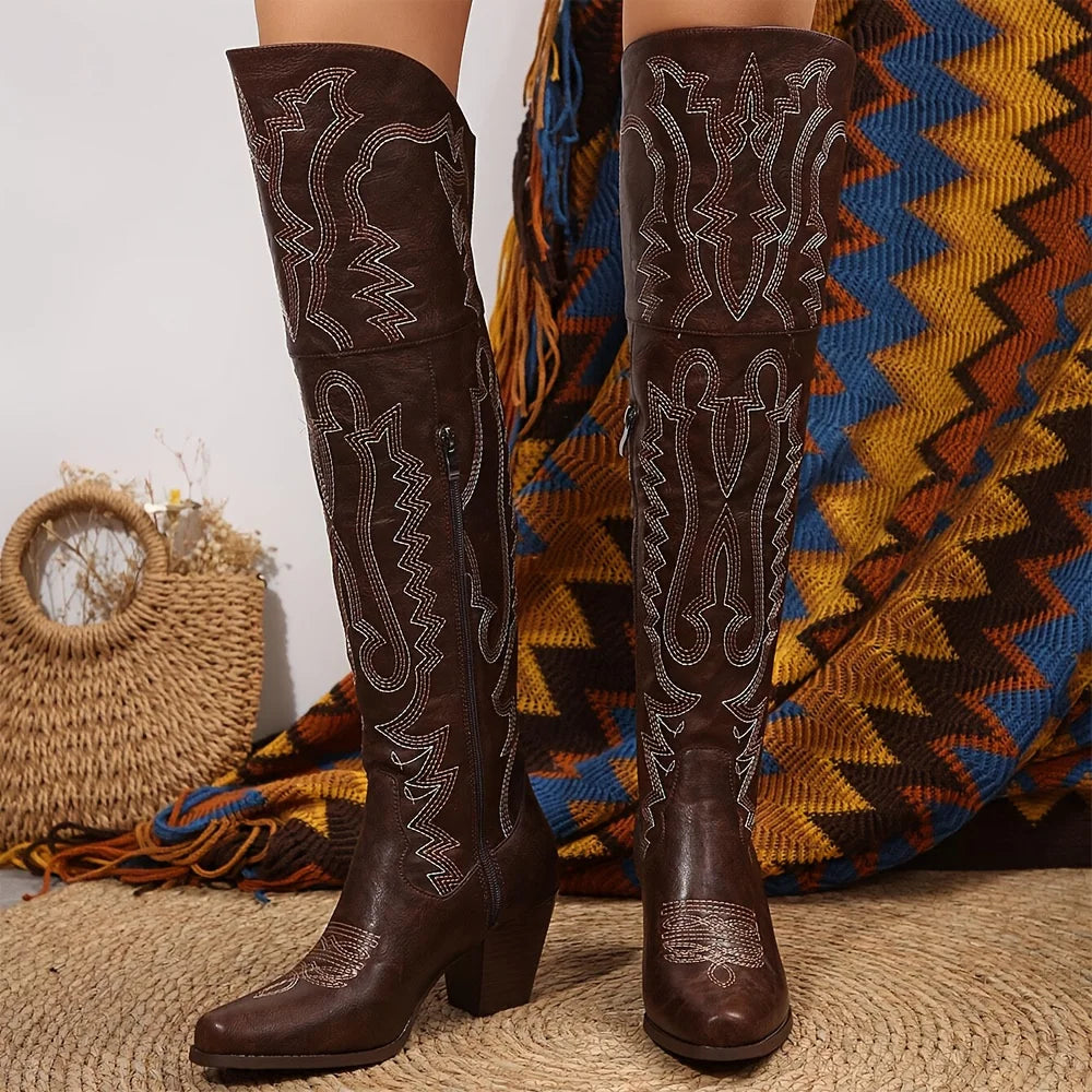 Western Boots For Women Embroidered