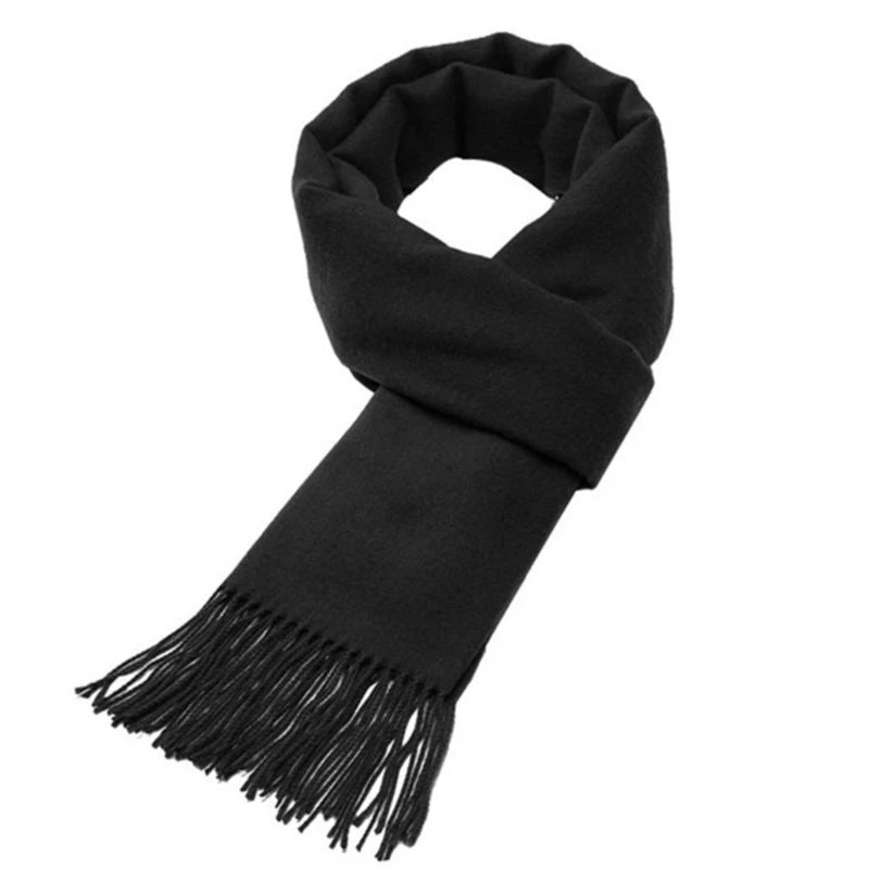 Scarf Wool Winter Warm Cashmere Thickened Tassels