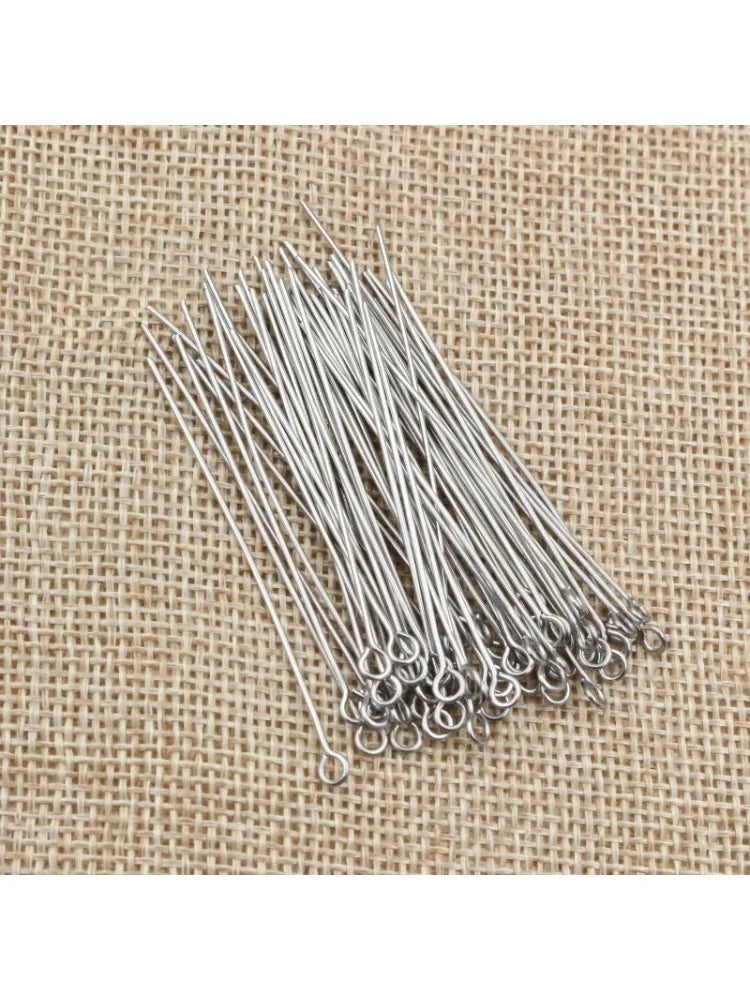 Stainless Steel Eye Pins For Jewelry Making No Fade Findings