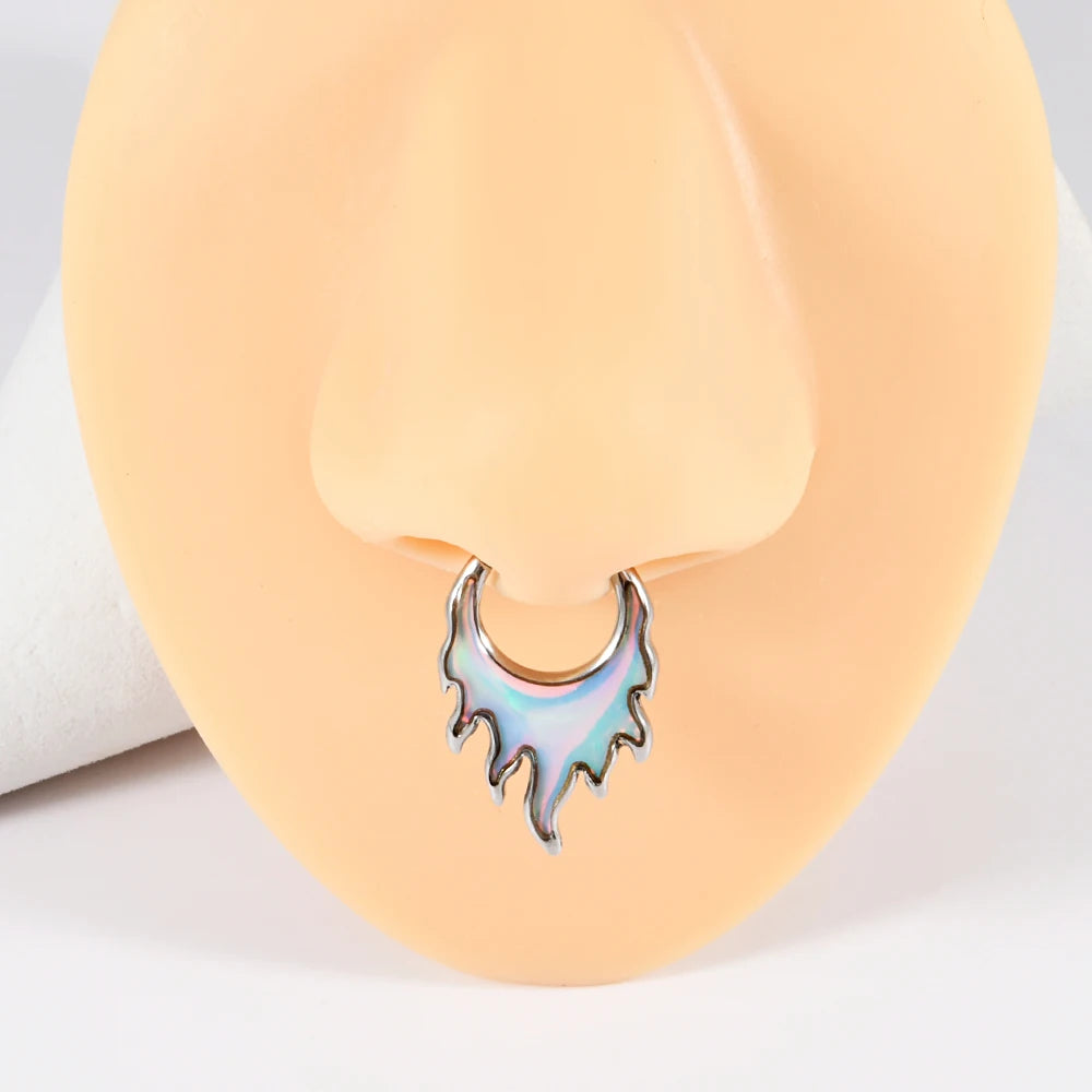 Nose Ring Septum Stainless Steel Oil Drop