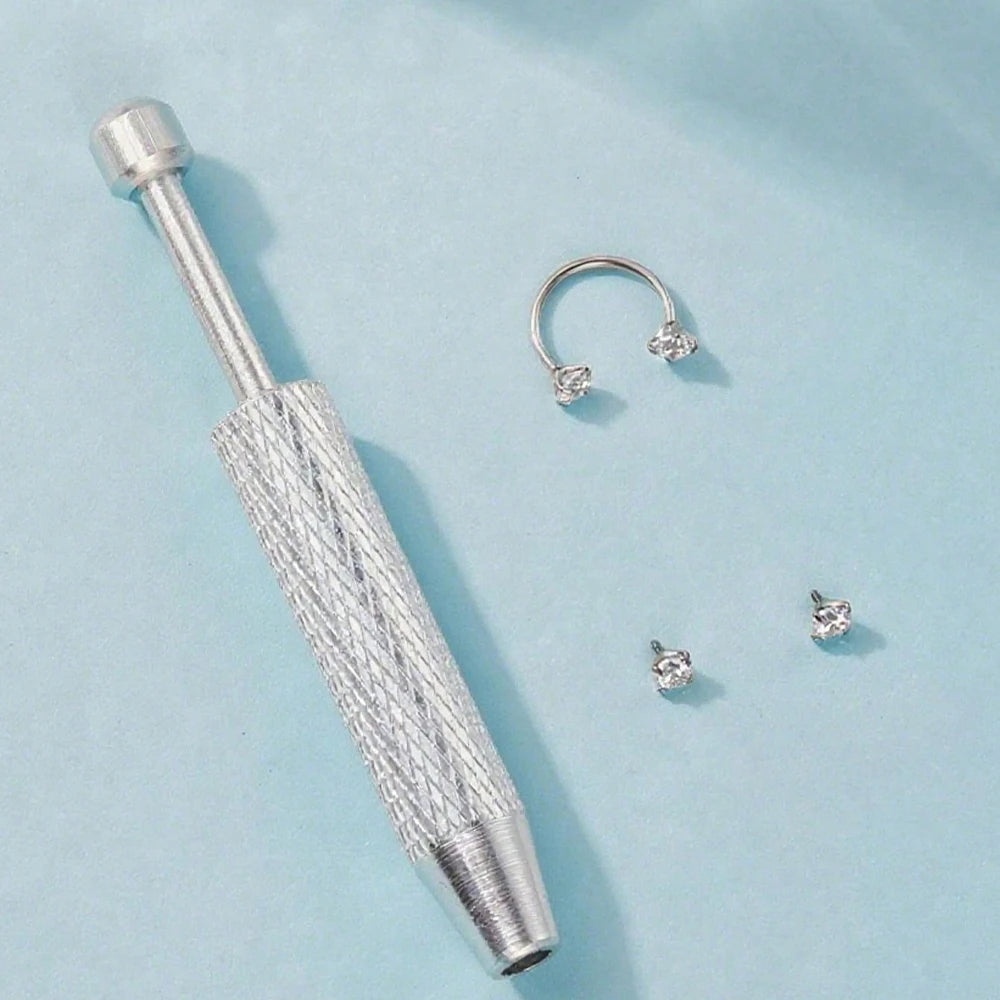 Stainless Steel Horseshoe Nose Studs With Cubic Zirconia