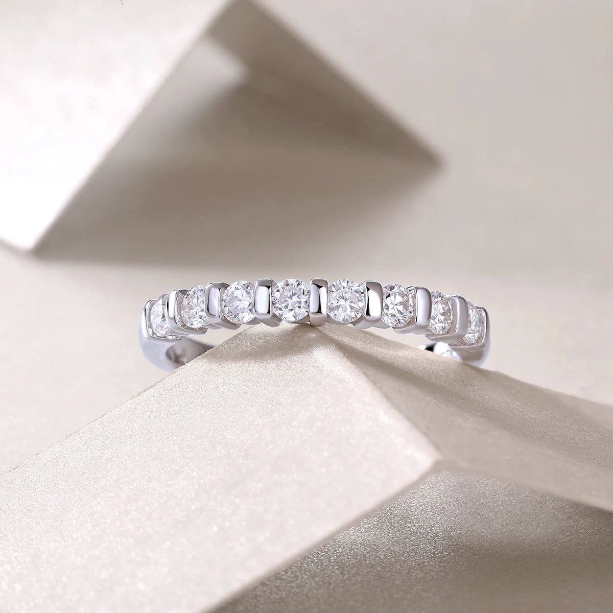 Moissanite Silver Ring