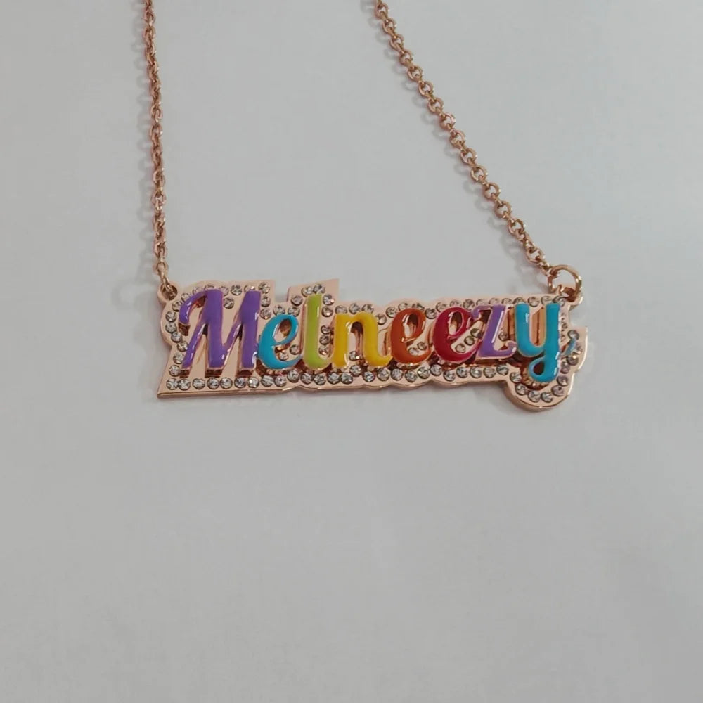 Necklace Rhinestone Stainless Steel Jewelry